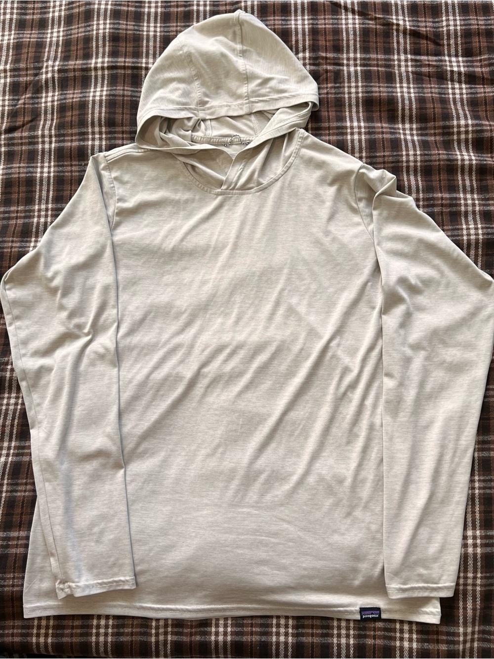 Patagonia Capilene Cool Daily Pumice Women’s M Lightweight Hoody Long-Sleeve Tee